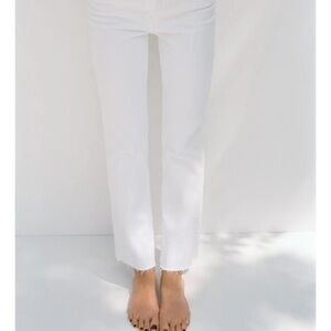 Zara Women's White Ankle Jeans